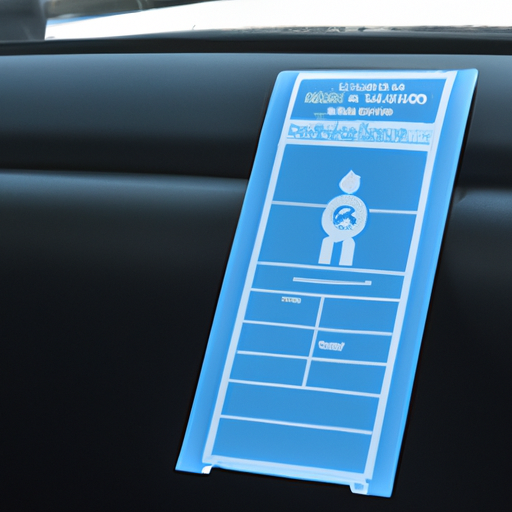 מחזיק כרטיס נכה לרכב מוצג בולט על לוח המחוונים של הרכב