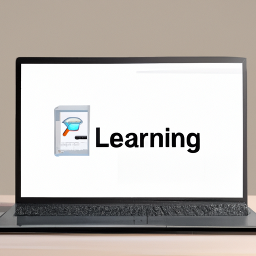 מחשב נייד עם פלטפורמת e-learning המוצגת על המסך