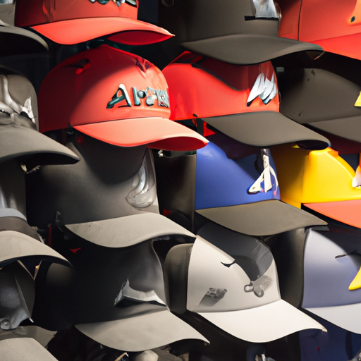 סגנונות וצבעים שונים של כובעי אנדר ארמור מוצגים